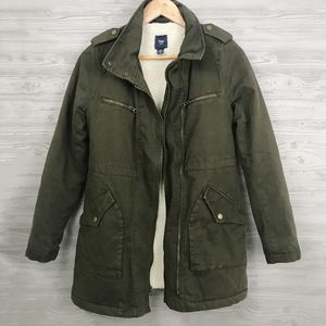 GAP | Wander Long Sherpa Olive Jacket